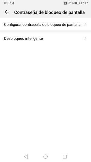 Seleccione Configurar contraseña de bloqueo de pantalla