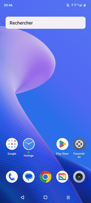 Sélectionnez le bouton Applications
  récentes