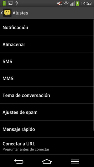 Seleccione SMS