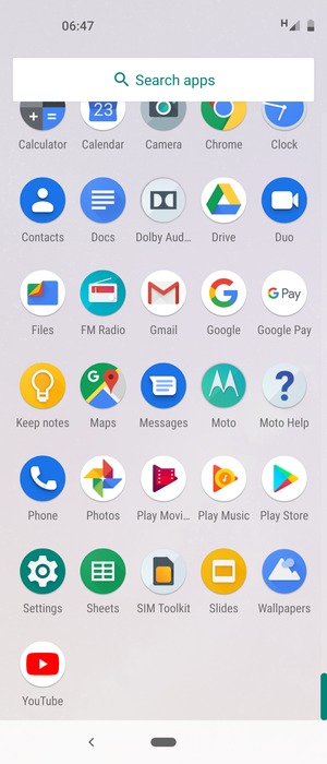 Scroll to and select Settings