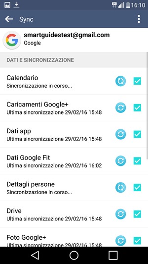 Le tue informazioni verranno sincronizzate
