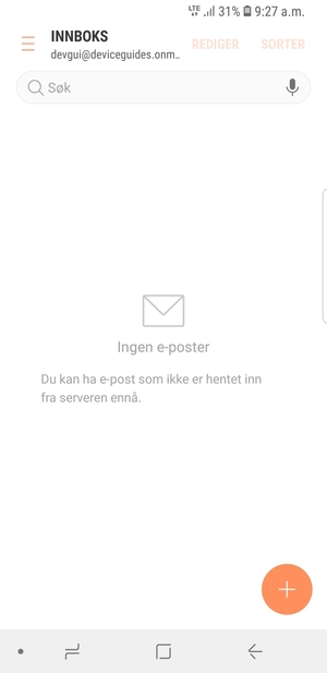 Kontoen er klar til bruk