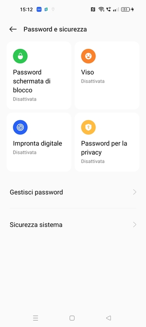 Seleziona Password schermata di blocco