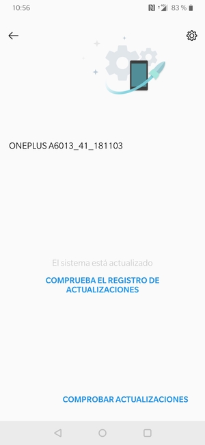 Si su teléfono está actualizado, verá la siguiente pantalla