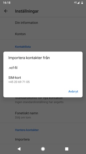 Välj SIM-kort