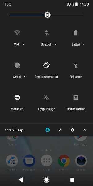 Tryck på Inställningar-knappen