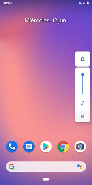 Seleccione Sonido para cambiar el modo de vibración
