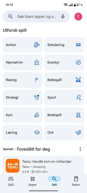 Velg Søk
