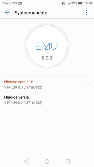 Als uw telefoon niet up-to-date is, volgt u de instructies op het scherm.