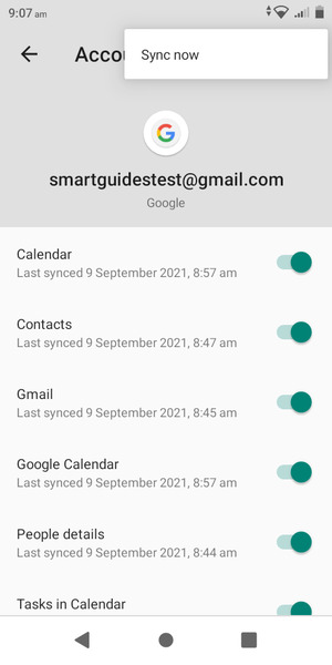 Select Sync now