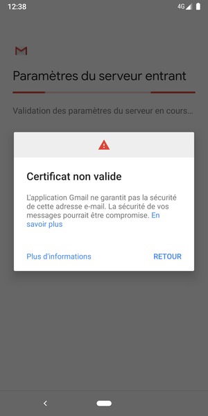 Sélectionnez RETOUR