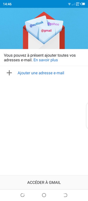 Sélectionnez Ajouter une adresse e-mail