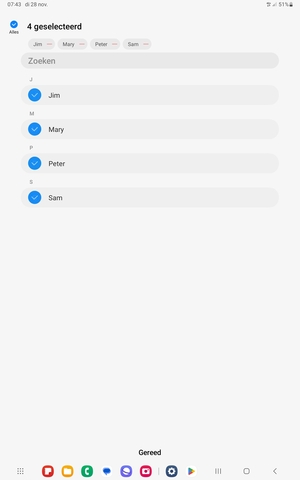 Selecteer Gereed