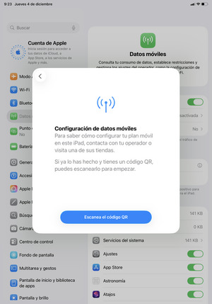 Seleccione Escanea el código QR