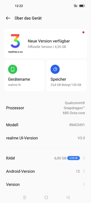 Wählen Sie realme UI