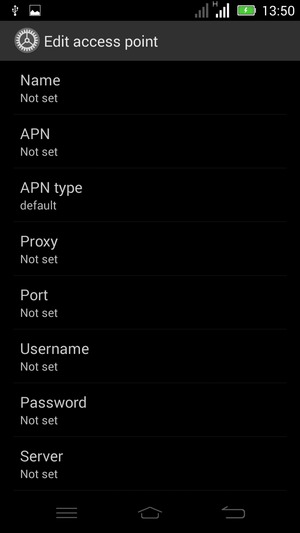 Select APN type