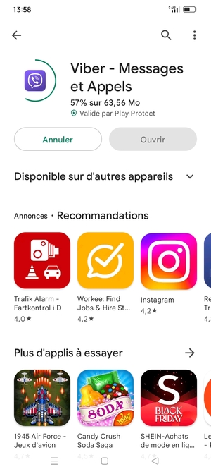 Veuillez attendre la fin de la procédure d'installation