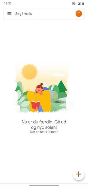 Din konto er klar til brug