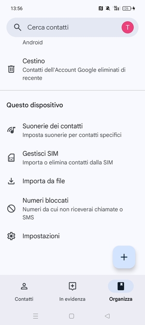 Scorri e seleziona Gestisci SIM
