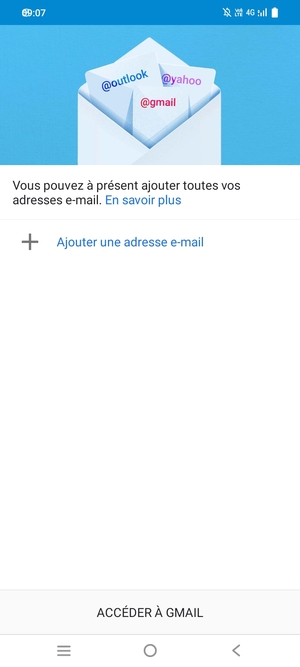 Sélectionnez Ajouter une adresse e-mail