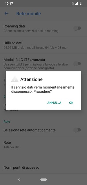 Seleziona OK