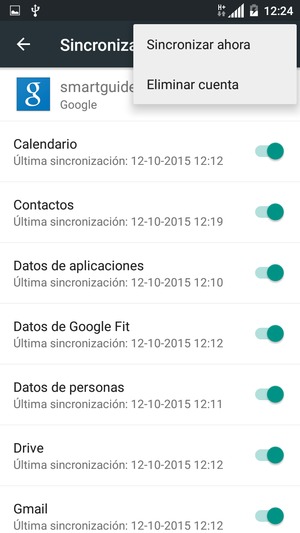 Seleccione Sincronizar ahora