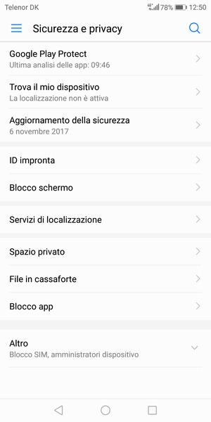 Seleziona Altro
