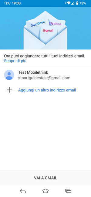 Seleziona VAI A GMAIL