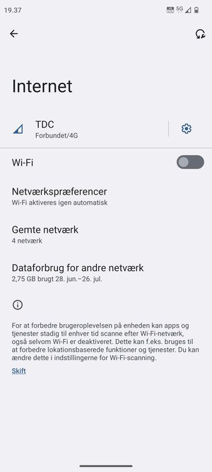 Aktiver Wi-Fi