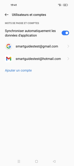 Sélectionnez votre compte Google