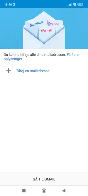 Vælg Tilføj en mailadresse