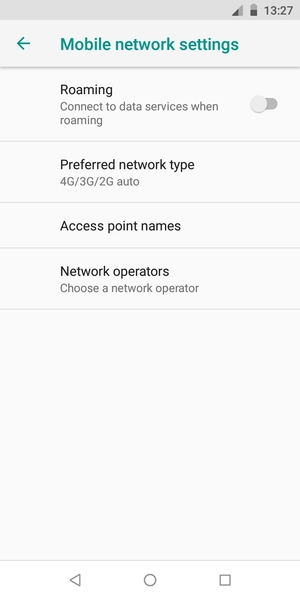 Select Preferred network type