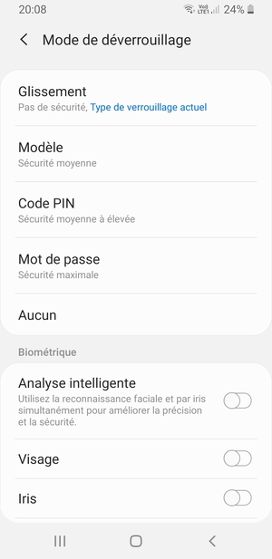 Sélectionnez Modèle