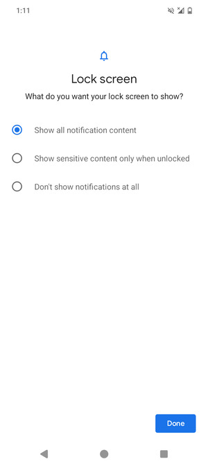 Select your preferred option and select Done