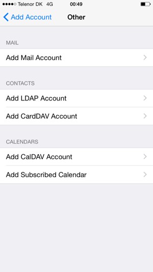 Select Add Mail Account