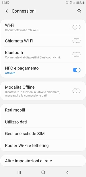 Seleziona Reti mobili