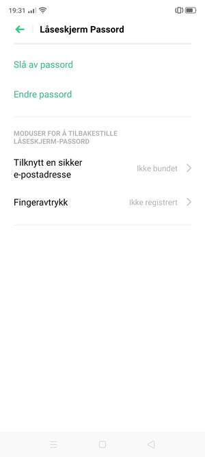 Telefonen din er nå sikret med en skjermlås