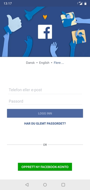 Applikasjonen er klar til bruk