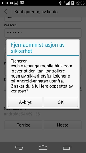 Velg OK