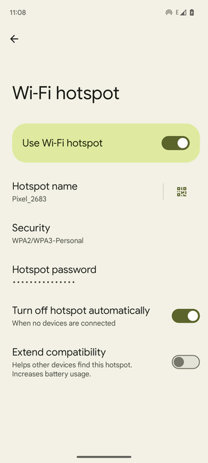Your phone is now set up for use as a modem