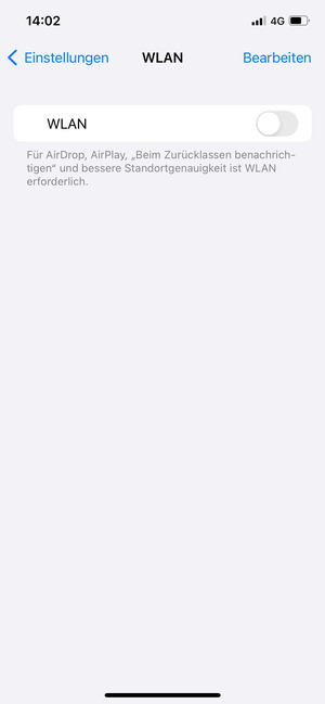 Schalten Sie WLAN ein
