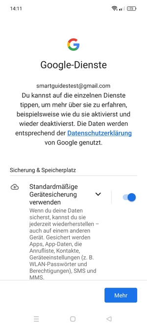Wählen Sie Mehr