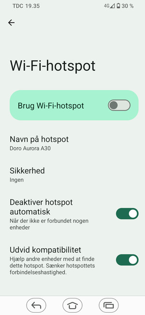 Vælg Sikkerhed