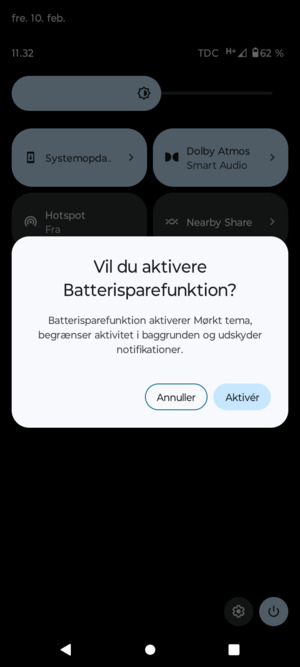 Vælg Aktivér