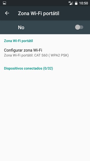 Seleccione Configurar zona Wi-Fi