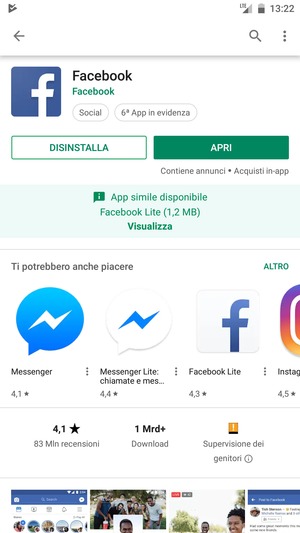 Seleziona APRI
