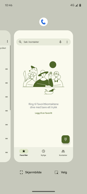 Dra apper opp for å lukke dem