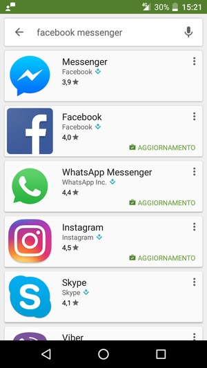 Seleziona l'applicazione