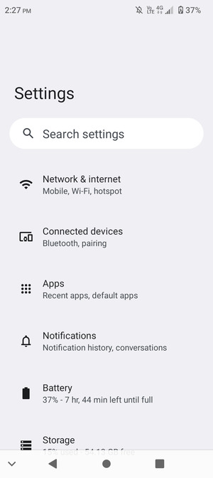 Select Network & internet