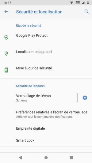 Votre téléphone est maintenant sécurisé par un écran de verrouillage.
